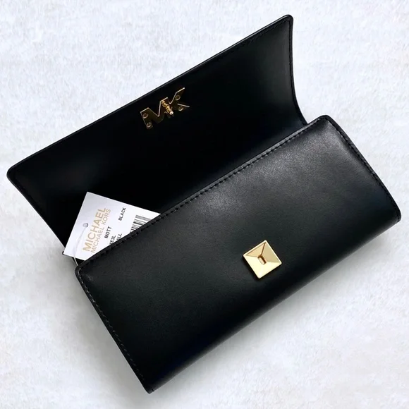 NEW MICHAEL KORS Large Black Leather Wallet - Picture 3 of 10